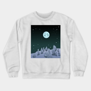 Full moon at night Crewneck Sweatshirt